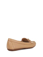 Dune London Camel Wide Fit Grovers Bow Detail Mocassin Shoes - Image 3 of 5