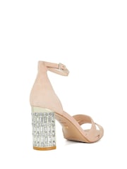 Dune London Pink Malenna Jewelled Heel Sandals - Image 4 of 5