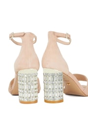 Dune London Pink Malenna Jewelled Heel Sandals - Image 5 of 5