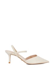 Dune London Cream Wide Fit Classical Elasticated Open Courts - Image 2 of 6