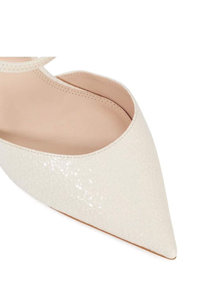 Dune London Cream Wide Fit Classical Elasticated Open Courts - Image 6 of 6