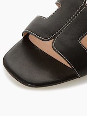 Dune London Charcoal Black Wide Fit Loupe Smart Slider Sandals - Image 10 of 10