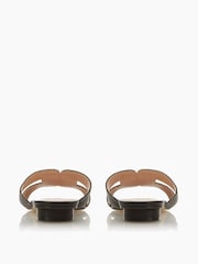 Dune London Charcoal Black Wide Fit Loupe Smart Slider Sandals - Image 7 of 10