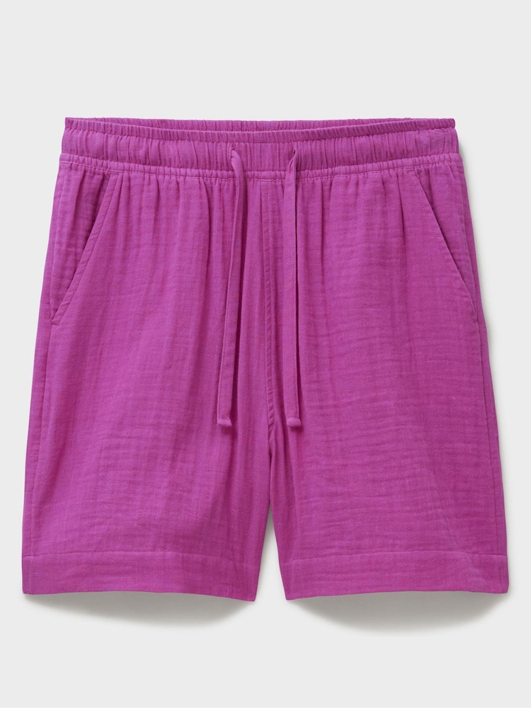Crew Clothing Pink Drawcord 100% Cotton Shorts - Image 5 of 5