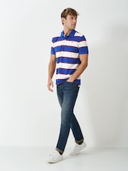 Crew Clothing Stripe 100% Cotton Polo Shirt - Image 3 of 5