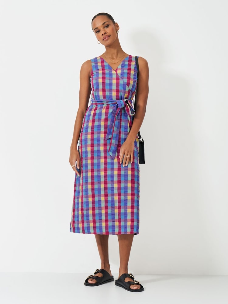 Crew Clothing Jenny Wrap-Front 100% Cotton Dress - Imagen 1 de 5 Crew Clothing Jenny Wrap-Front 100% Cotton Dress - Imagen 1 de 5