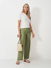 Crew Clothing Natural Sola V-Neck Knit Jumper - Image 4 of 5