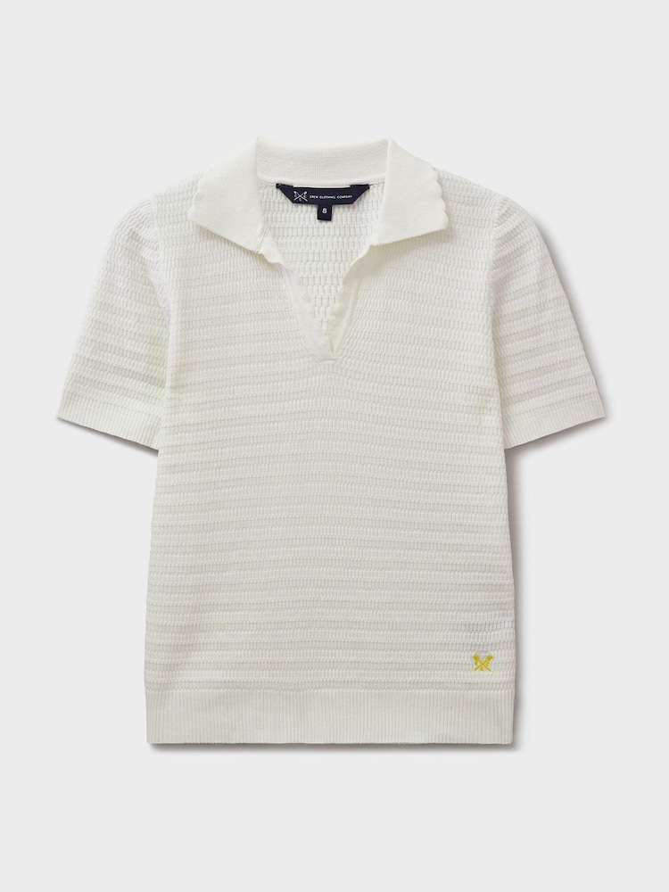Crew Clothing Natural Sola V-Neck Knit Jumper - Image 5 of 5