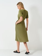Crew Clothing Green Kate 100% Cotton-Cheesecloth Dress - Image 2 of 5