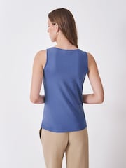 Crew Clothing Company Blue Classic Vest Top - Image 2 of 4
