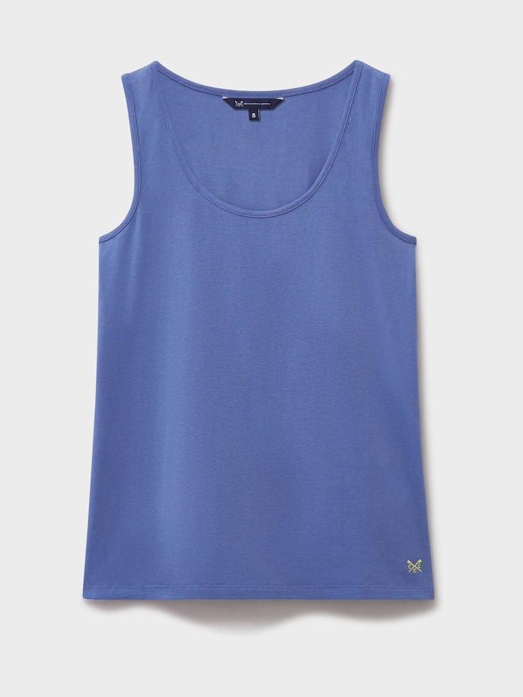 Crew Clothing Company Blue Classic Vest Top - Image 4 of 4