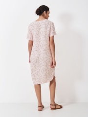 Crew Clothing Pink Lea 100% Linen-Blend Shirt Dress - Image 3 of 4
