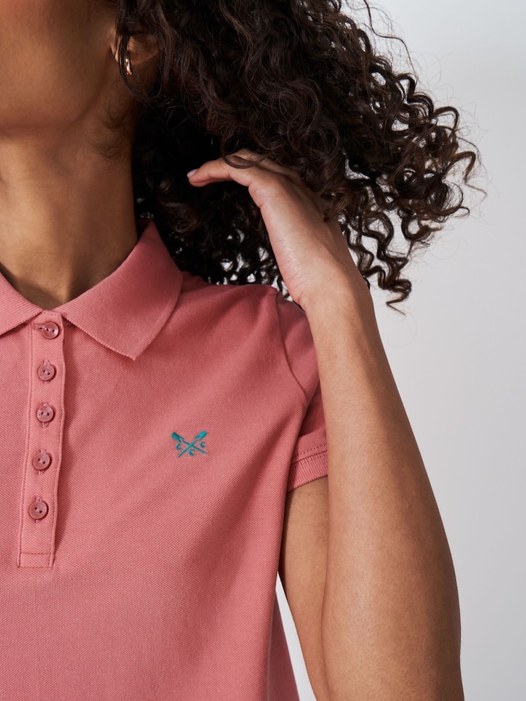 Rosa - Camisa polo clássica Crew Clothing 100% algodão - Imagem 2 de 2