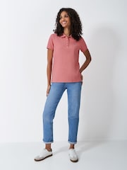 Crew Clothing Pink 100% Cotton Classic Polo Shirt - Image 6 of 7