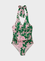 Crew Clothing Green Wrap Halterneck Swimsuit - Image 5 of 5