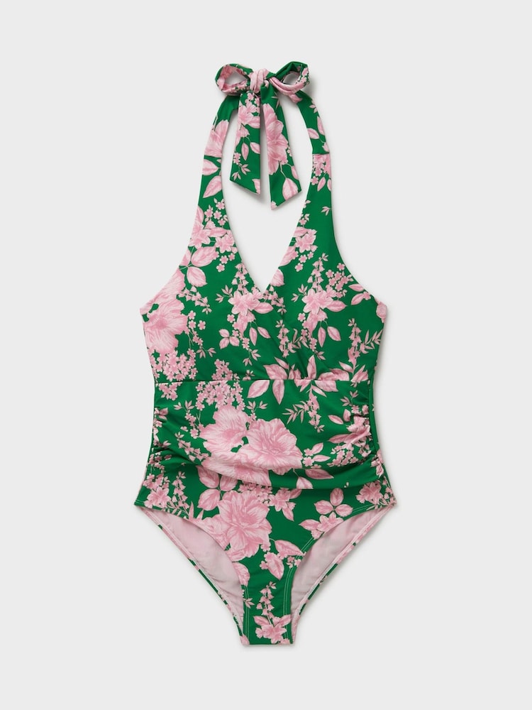 Crew Clothing Green Wrap Halterneck Swimsuit - Image 5 of 5