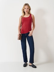 Crew Clothing Company Red Classic Vest Top - Image 3 of 5