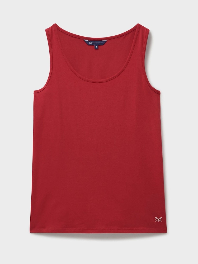Crew Clothing Company Red Classic Vest Top - Image 5 of 5