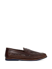 Dune London Brown Bresley Woven Loafer Shoes - Image 2 of 6