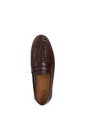 Dune London Brown Bresley Woven Loafer Shoes - Image 5 of 6