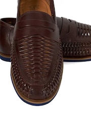 Dune London Brown Bresley Woven Loafer Shoes - Image 6 of 6