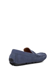 Dune London Blue Navy Bradlay Saddle Driver Shoes - Image 4 of 6