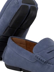 Dune London Blue Navy Bradlay Saddle Driver Shoes - Image 6 of 6