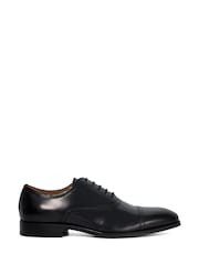 Dune London Black Segred Laser Punch Oxford Shoes - Image 2 of 5