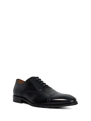 Dune London Black Segred Laser Punch Oxford Shoes - Image 3 of 5