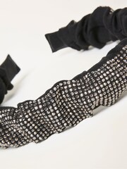 FatFace Black Sparkle Headband - Image 2 of 2
