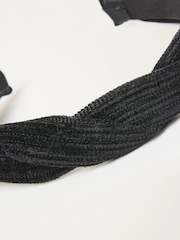 FatFace Black Velvet Headband - Image 2 of 2