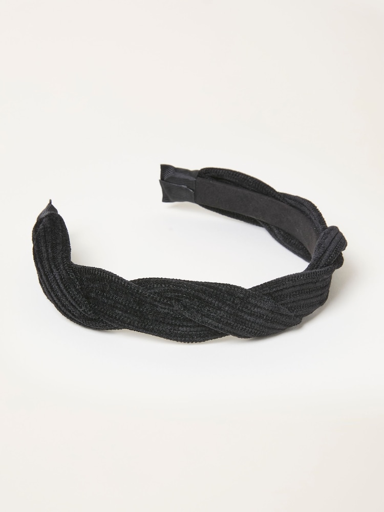 FatFace Black Velvet Textured Hair Bow - Image 1 of 2