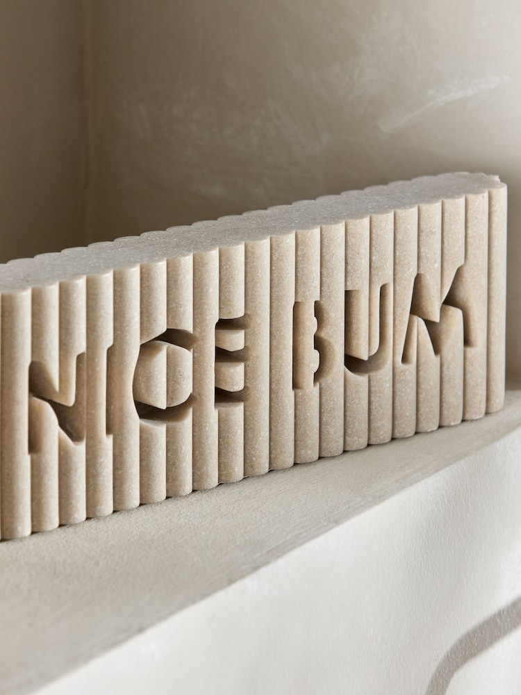 Natural Nice Bum Rib Word Block Ornament - Image 2 of 3