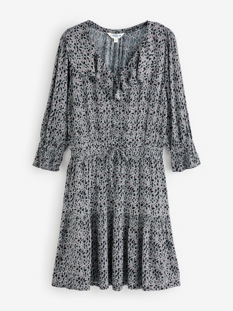 FatFace Orla Black Tapestry Floral Petite Dress - Image 1 of 1