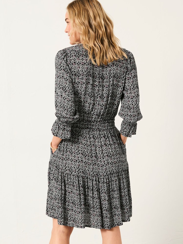FatFace Orla Black Tapestry Floral Petite Dress - Image 2 of 6