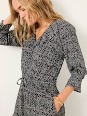 FatFace Orla Black Tapestry Floral Petite Dress - Image 5 of 6