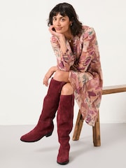 FatFace Steph Rose Pink Patched Chintz Petite Dress - Image 3 of 6