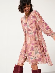 FatFace Steph Rose Pink Patched Chintz Petite Dress - Image 5 of 6