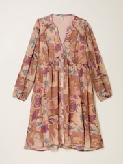 FatFace Steph Rose Pink Patched Chintz Petite Dress - Image 6 of 6