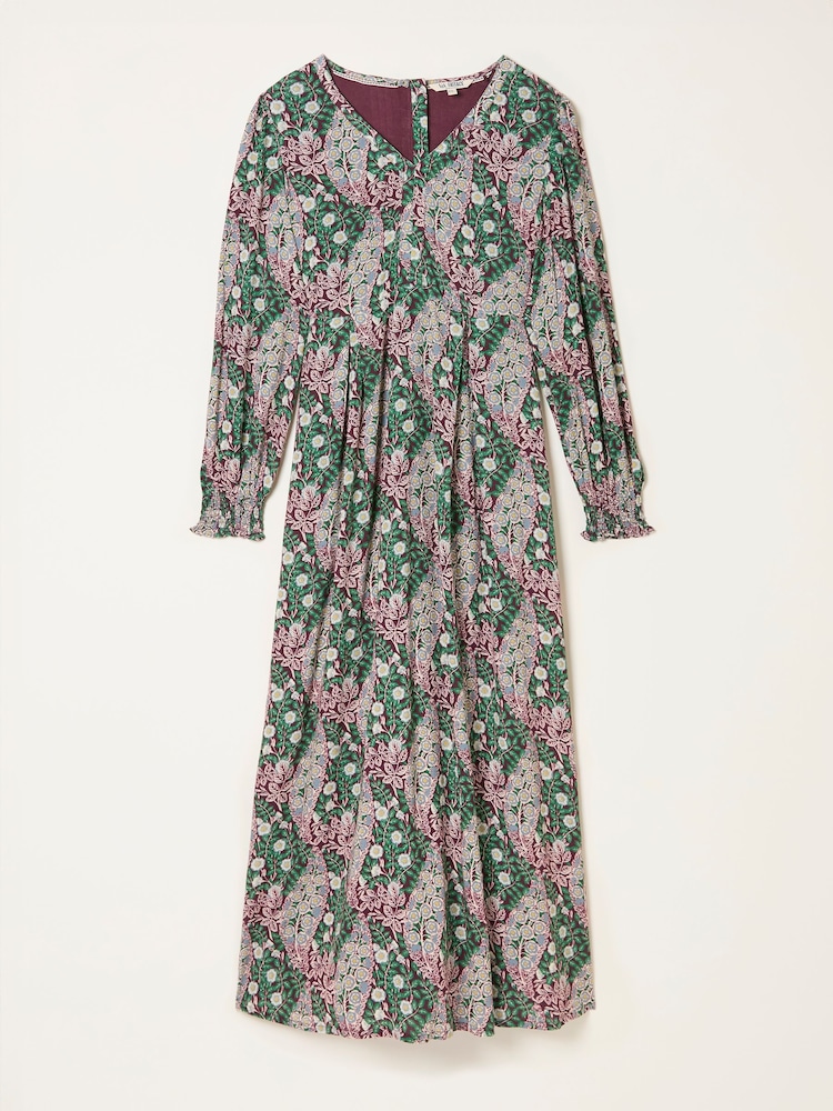 FatFace Multi Petite Japanese Rose Midi Dress - Image 6 of 6 FatFace Multi Petite Japanese Rose Midi Dress - Image 6 of 6