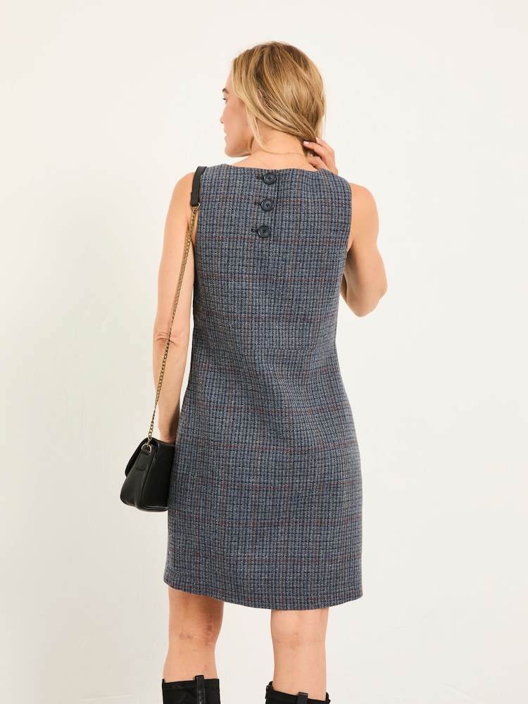 FatFace Sarah Charcoal Grey Petite Tweed Pinny Dress - Image 2 of 4 FatFace Sarah Charcoal Grey Petite Tweed Pinny Dress - Image 2 of 4
