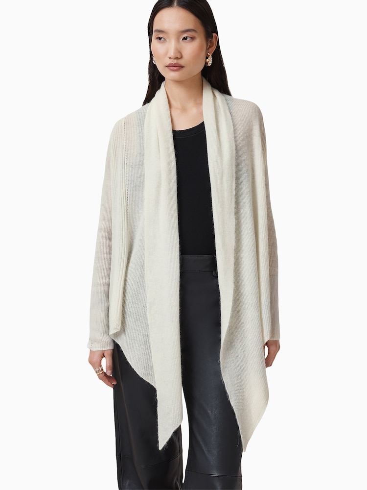 AllSaints Cream Harper Cardigan - Image 1 of 7 AllSaints Cream Harper Cardigan - Image 1 of 7