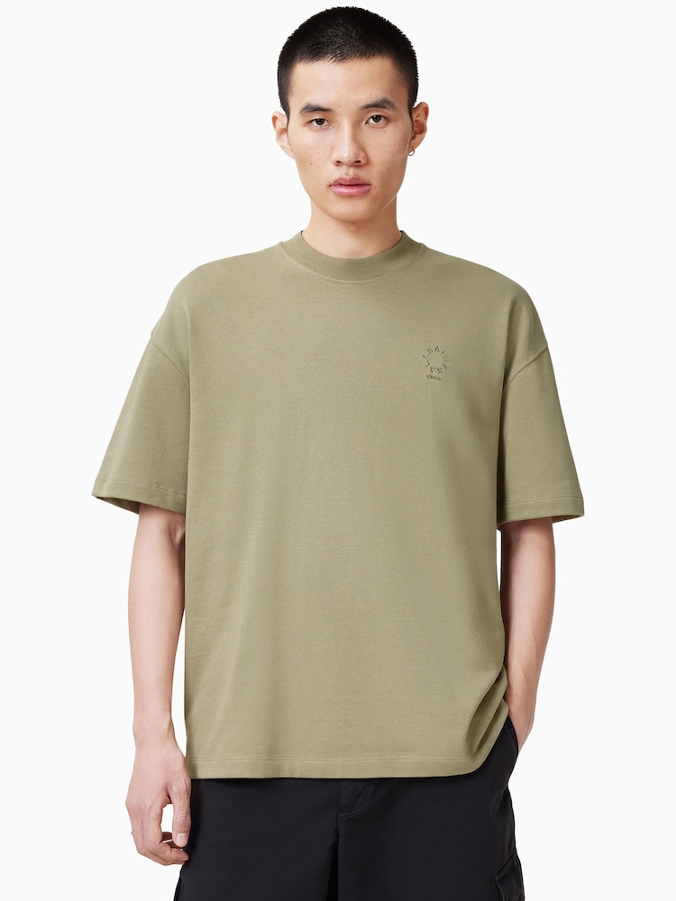 AllSaints Green Haven Short Sleeve Crew T-Shirt - Image 1 of 6