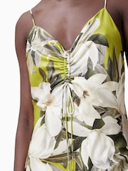 AllSaints Green Alexia Dress - Image 3 of 7