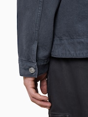 AllSaints Blue Eavis Chore 100% Cotton Jacket - Image 5 of 9
