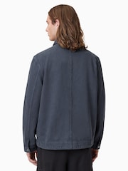 AllSaints Blue Eavis Chore 100% Cotton Jacket - Image 8 of 9