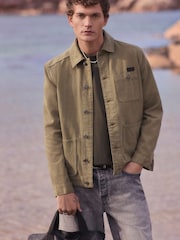 AllSaints Green Eavis Chore Jacket - Image 1 of 7
