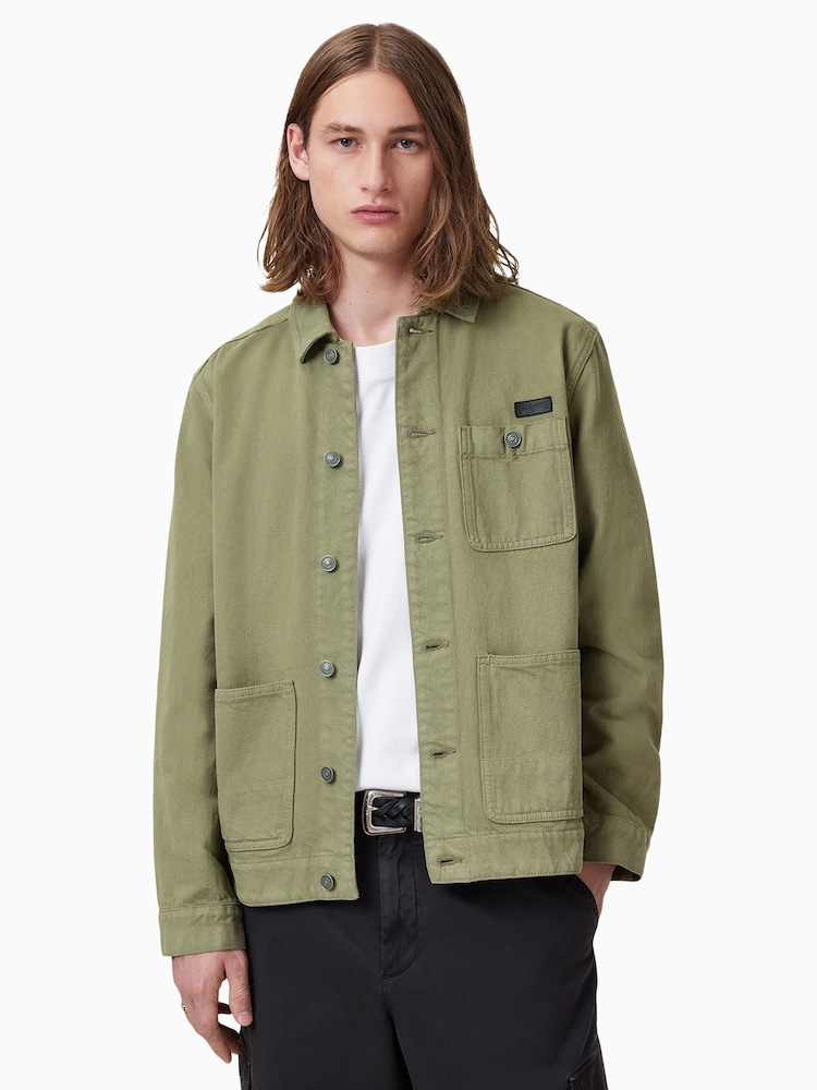 AllSaints Green Eavis Chore Jacket - Image 2 of 7