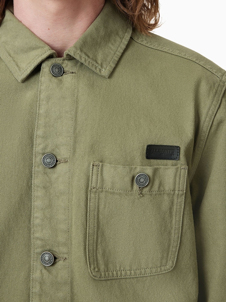 AllSaints Green Eavis Chore Jacket - Image 3 of 7