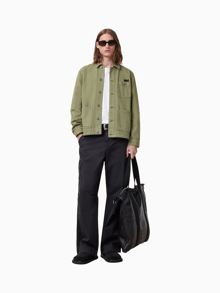 AllSaints Green Eavis Chore Jacket - Image 4 of 7
